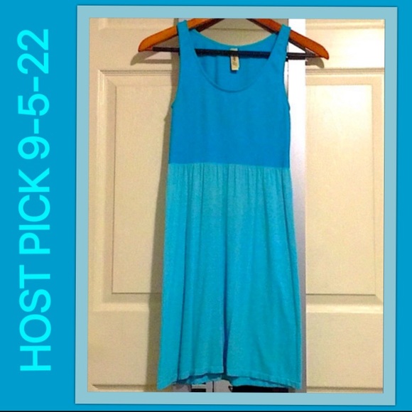 2XHP 💙Gorgeous Blue Ombre Ribbed Tank Top Style Dress by JJ Always. XS/S - Picture 5 of 5